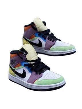 Nike Women's Jordan 1 Mid SE Multi-Color Basketball Shoes sz6.5